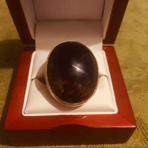 Vintage sterling silver and ember ring.